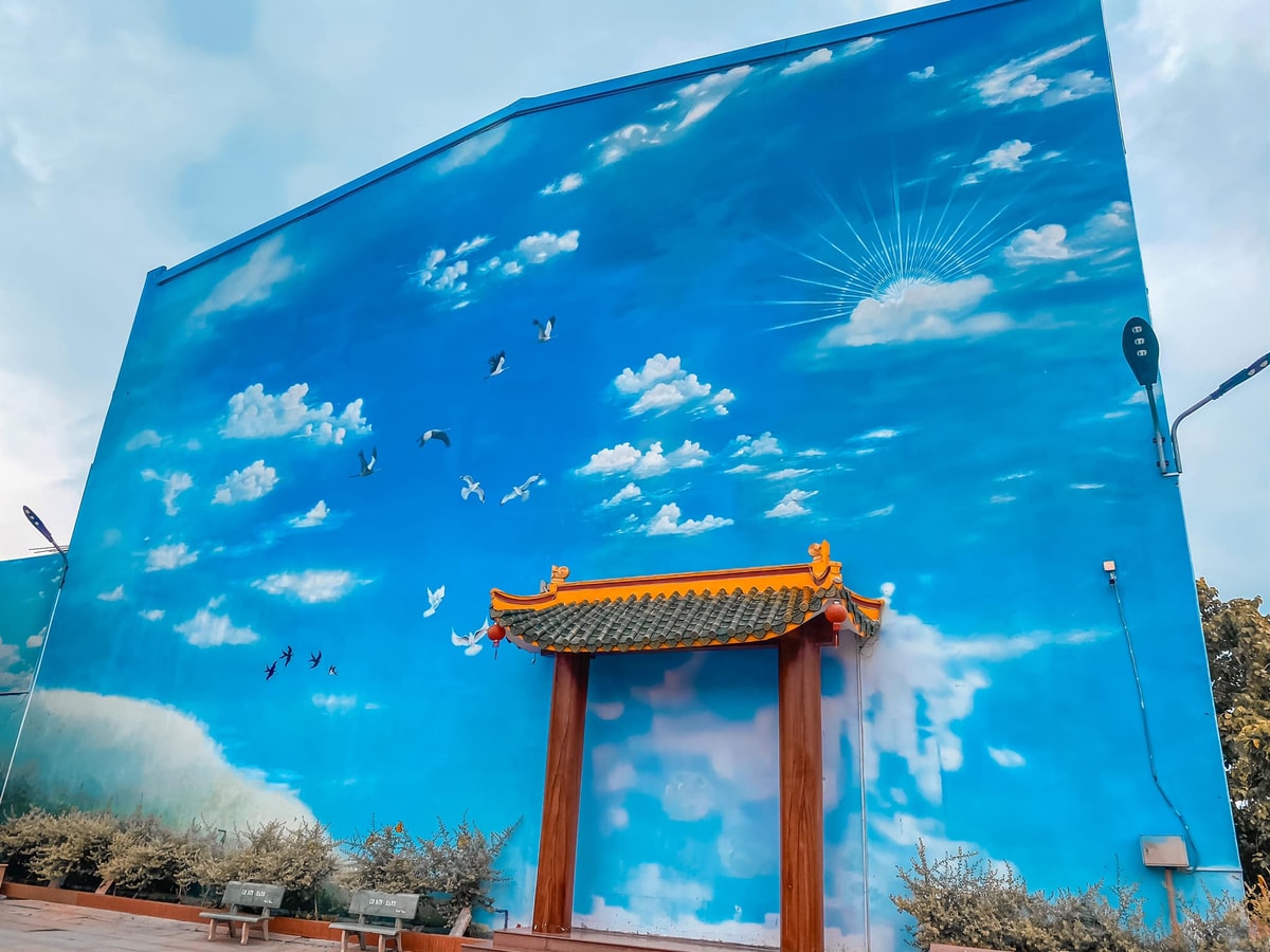 Một khu vực check-in dành cho du khách trong chùa